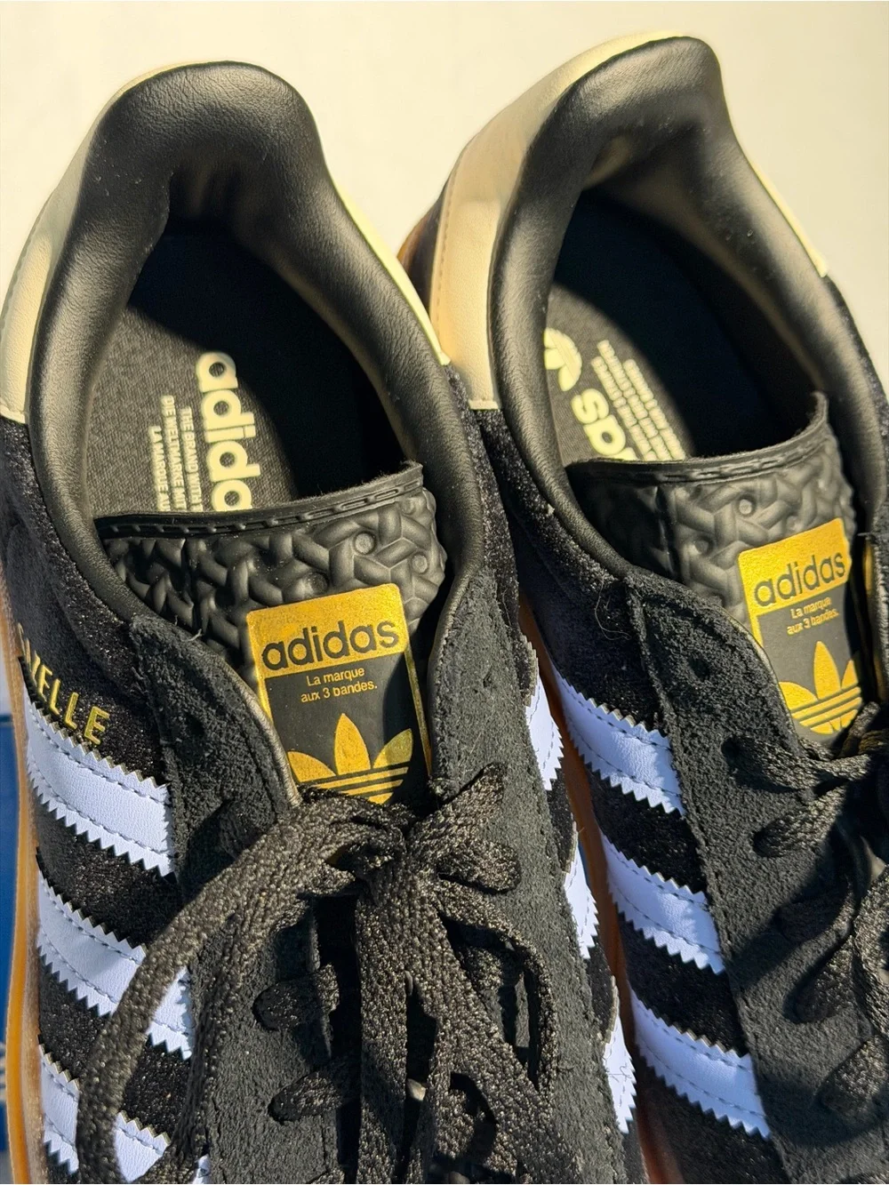 Adidas Gazelle Bold Triple Stack Black Velvet Purple Platform Girls 4.5 Y/W6 NWT